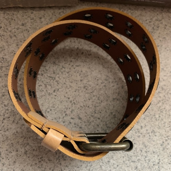 COPY - Tan Double Grommet Belt - Picture 2 of 4